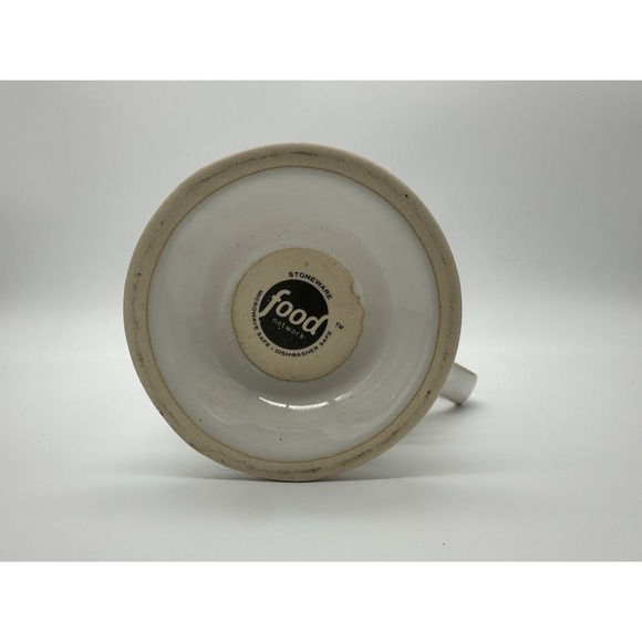 Vintage Y2K Food Network Stoneware Pedestal Coffee Mug Monogram "K" - Picture 5 of 6